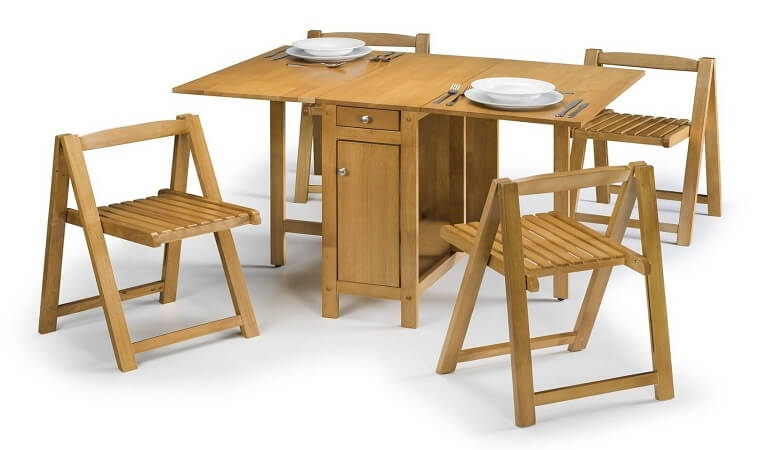 Căn bếp đẳng cấp với bàn ăn thông minh gỗ tự nhiên-1