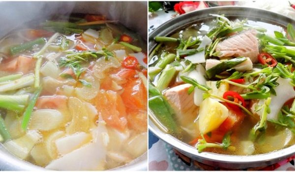 Cách chế biến canh chua cá hồi - món ăn tốt cho tim mạch-10